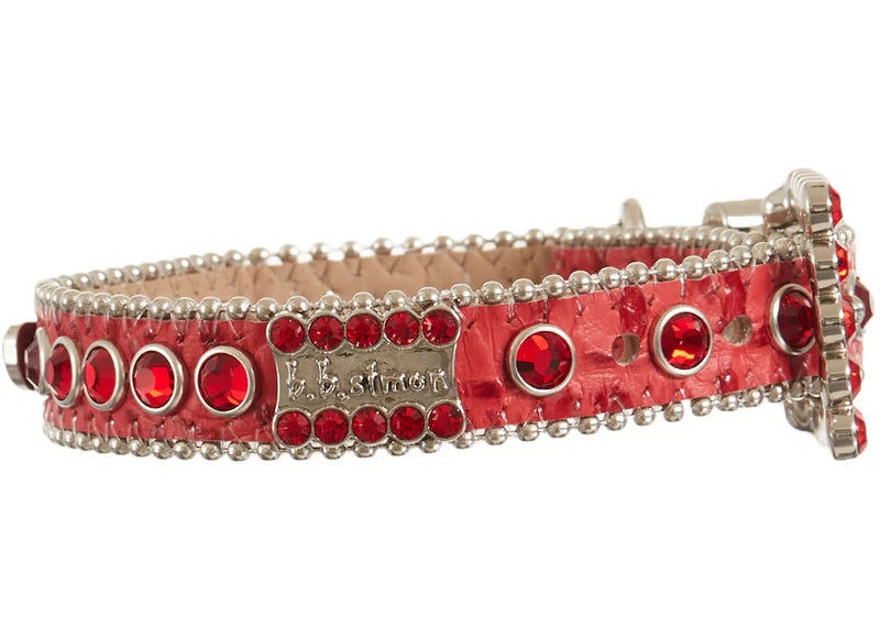 Supreme B.B. Simon Studded Dog Collar Red