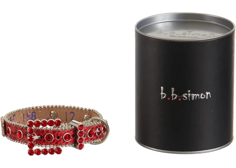 Supreme B.B. Simon Studded Dog Collar Red