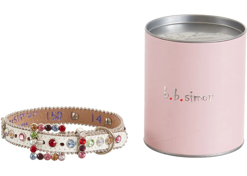 Supreme B.B. Simon Studded Dog Collar White