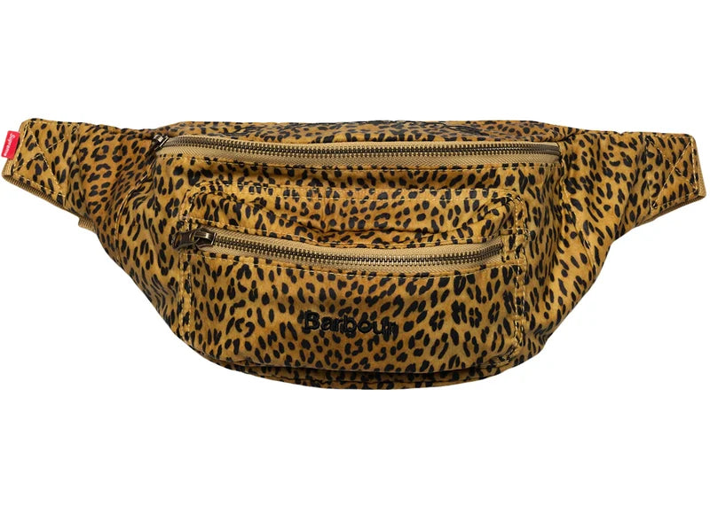Supreme Barbour Waxed Cotton Waist Bag Leopard