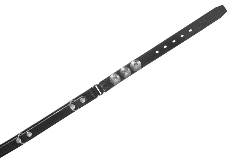 Supreme Blackmeans Concho Leather Belt Black
