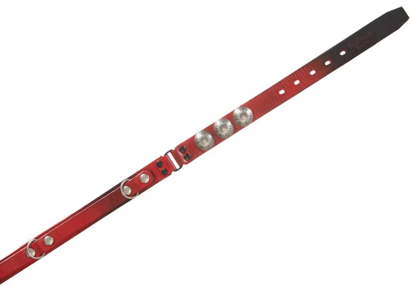 Supreme Blackmeans Concho Leather Belt Red