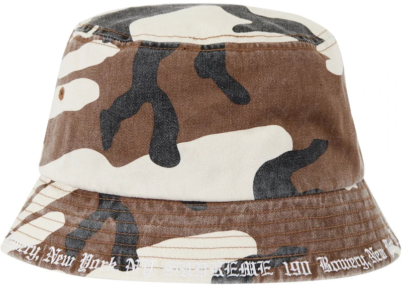 Supreme Embroidered Brim Crusher Brown Camo