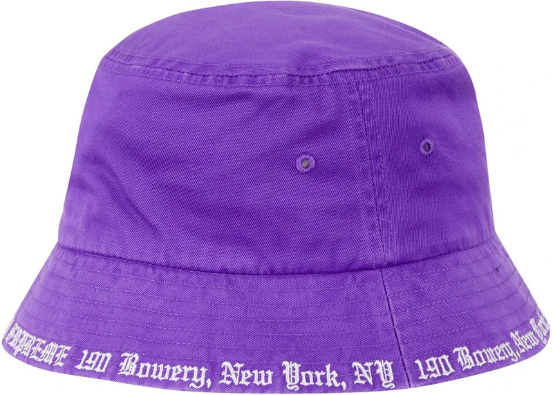 Supreme Embroidered Brim Crusher Purple