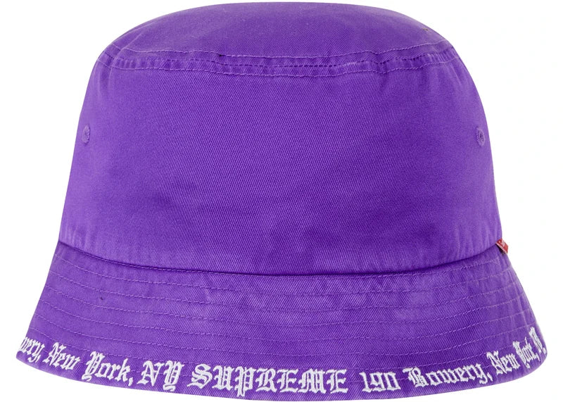 Supreme Embroidered Brim Crusher Purple