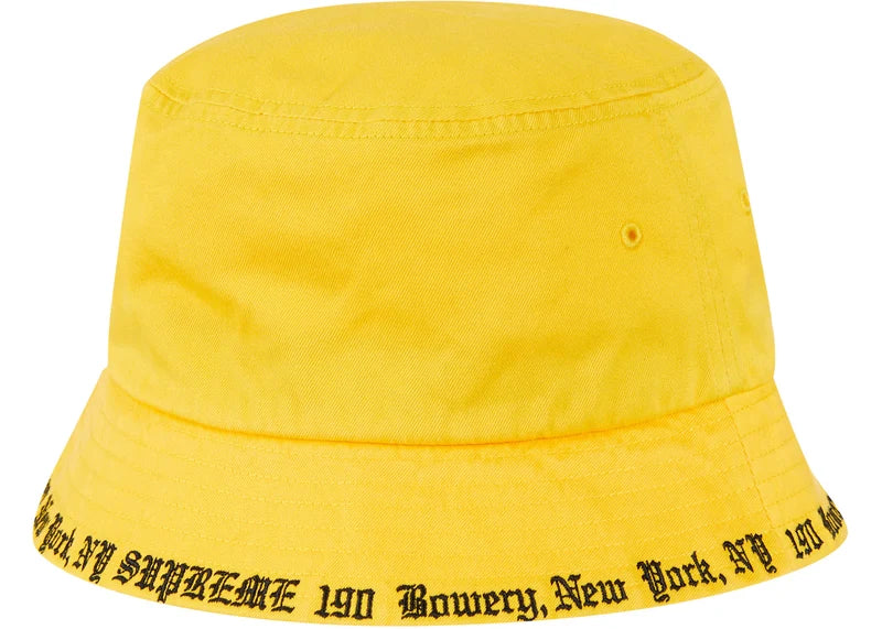 Supreme Embroidered Brim Crusher Yellow