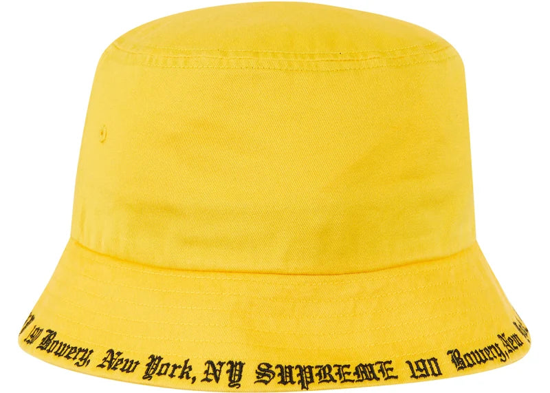Supreme Embroidered Brim Crusher Yellow