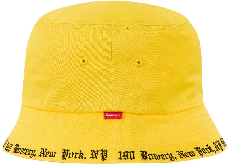 Supreme Embroidered Brim Crusher Yellow