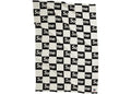 Supreme Faribault Woolen Mill Checkerboard Wool Throw Black