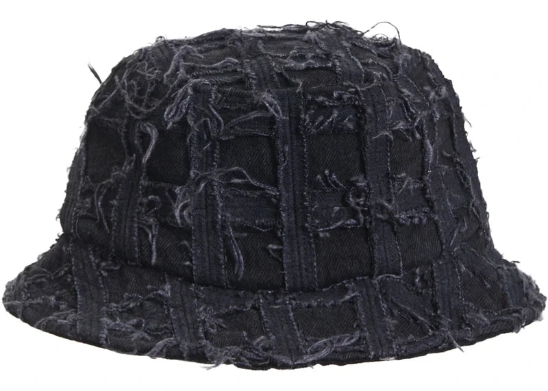 Supreme Frayed Patchwork Denim Crusher Washed Black