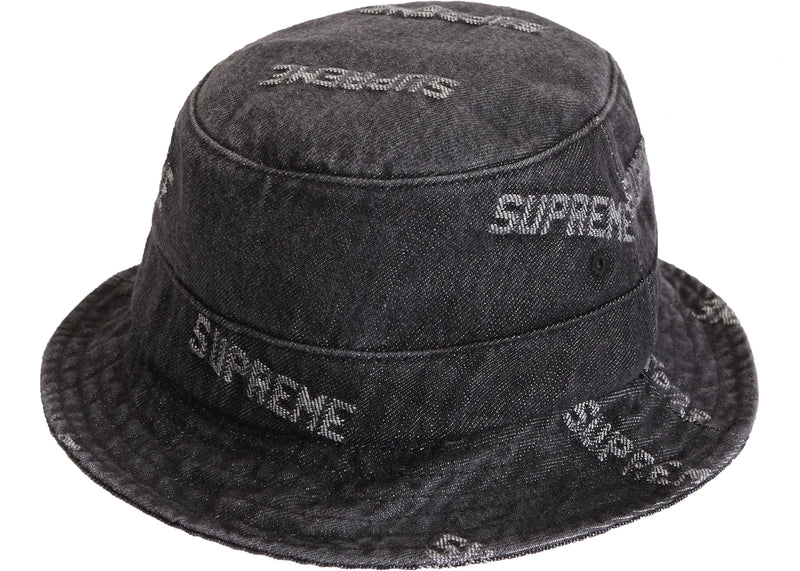 Supreme Logo Denim Crusher Black