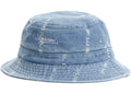 Supreme Logo Stripe Jacquard Denim Crusher Blue