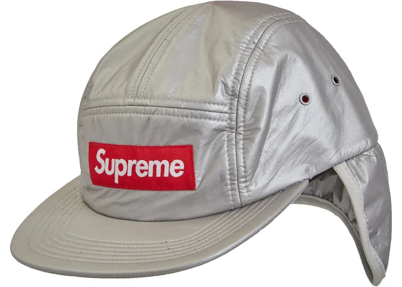 Supreme PrimaLoft Earflap Camp Cap Silver