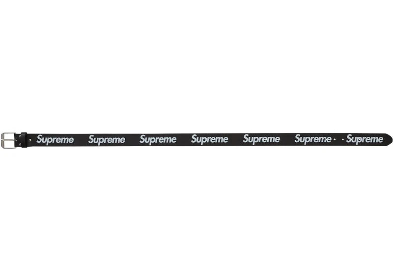 Supreme Repeat Leather Belt (SS23) Black