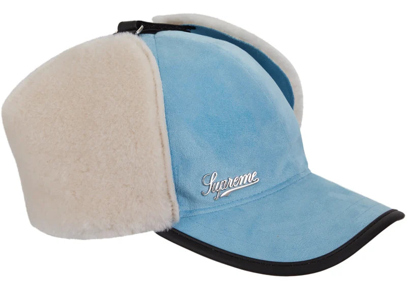 Supreme Shearling Earflap 6-Panel Light Blue