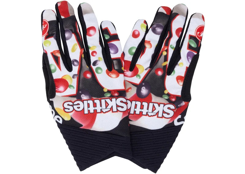 Supreme Skittles Castelli Cycling Gloves White