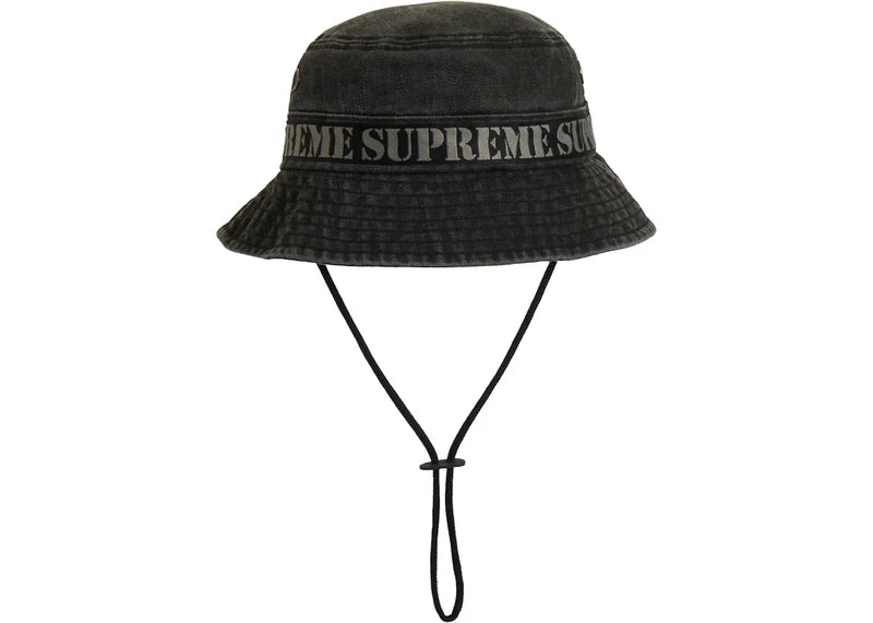 Supreme Stencil Webbing Boonie Black