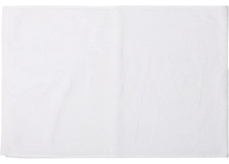 Supreme Terry Logo Hand Towel White