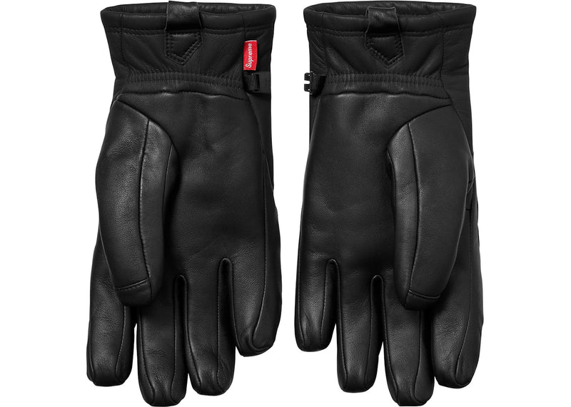 Supreme The North Face Leather Gloves Black