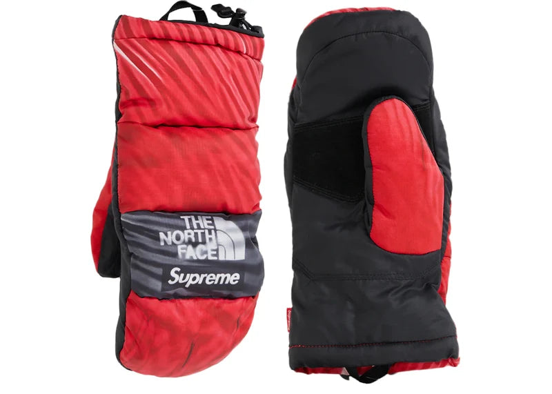 Supreme The North Face Printed Montana Trompe L'oeil Mitt Red