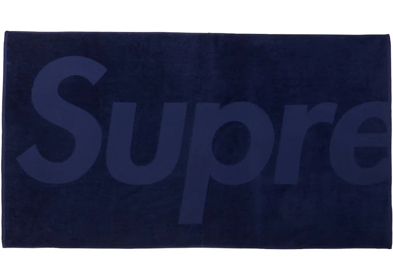 Supreme Tonal Logo Towel Navy