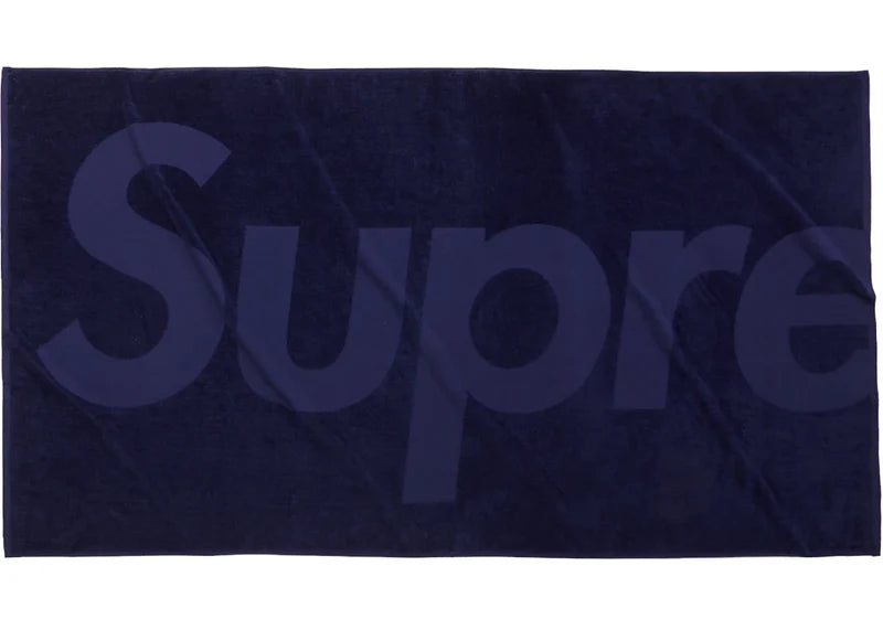 Supreme Tonal Logo Towel Navy