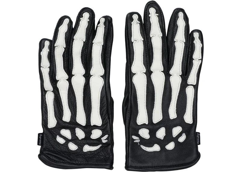 Supreme Vanson Leather X-Ray Gloves Black