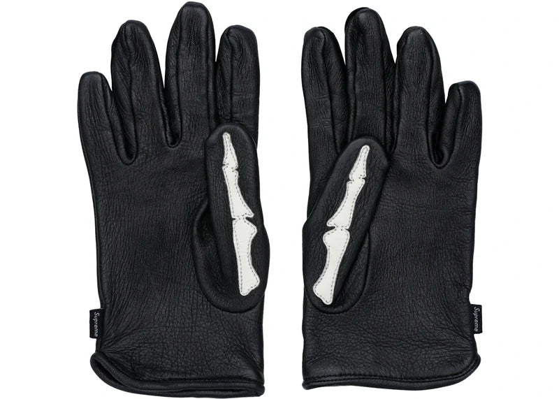 Supreme Vanson Leather X-Ray Gloves Black