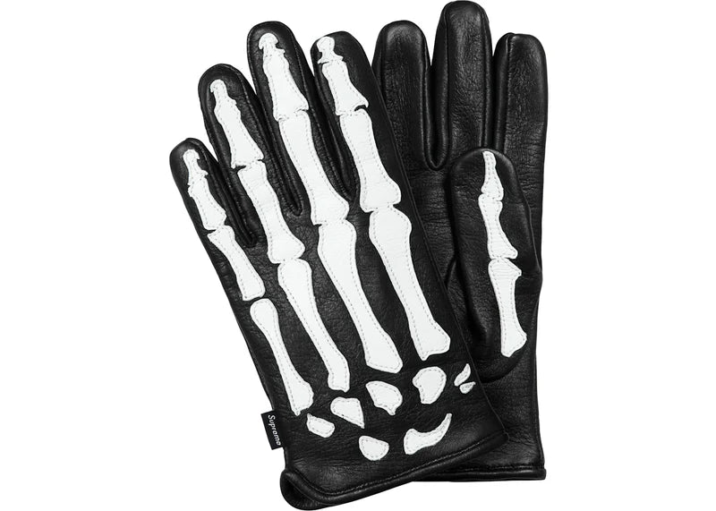 Supreme Vanson Leather X-Ray Gloves Black