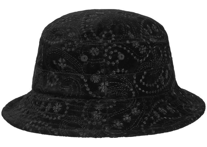 Supreme Velvet Paisley Boonie Black