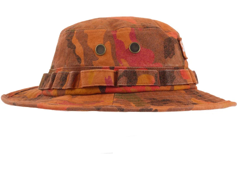 Supreme Washed Canvas Boonie Orange Camo