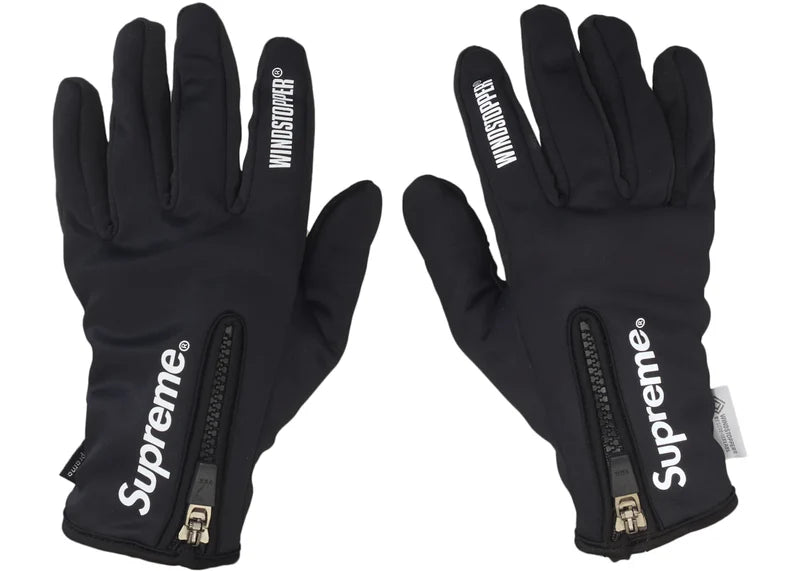 Supreme WINDSTOPPER Zip Gloves Black