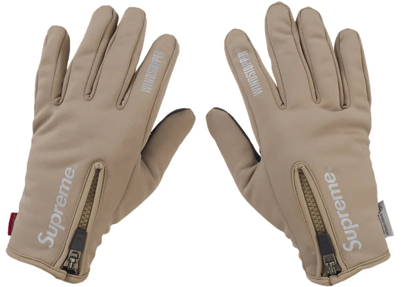 Supreme WINDSTOPPER Zip Gloves Brown