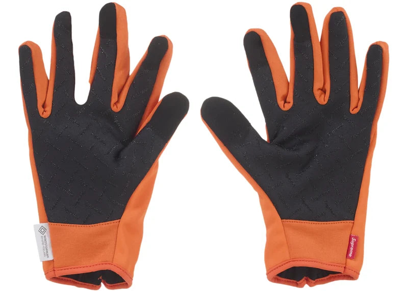 Supreme WINDSTOPPER Zip Gloves Orange