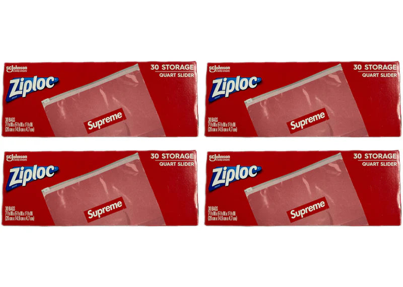 Supreme Ziploc Bags 4x Lot (Box Of 30)