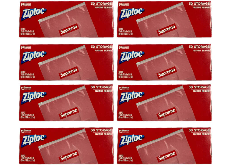 Supreme Ziploc Bags 8x Lot (Box Of 30)