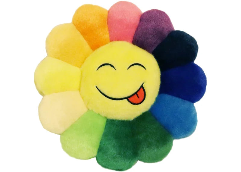Takashi Murakami Flower Emoji Plush 1 30CM Rainbow/Yellow