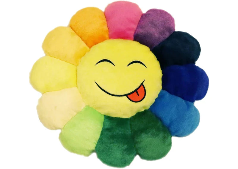 Takashi Murakami Flower Emoji Plush 1 60CM Rainbow/Yellow