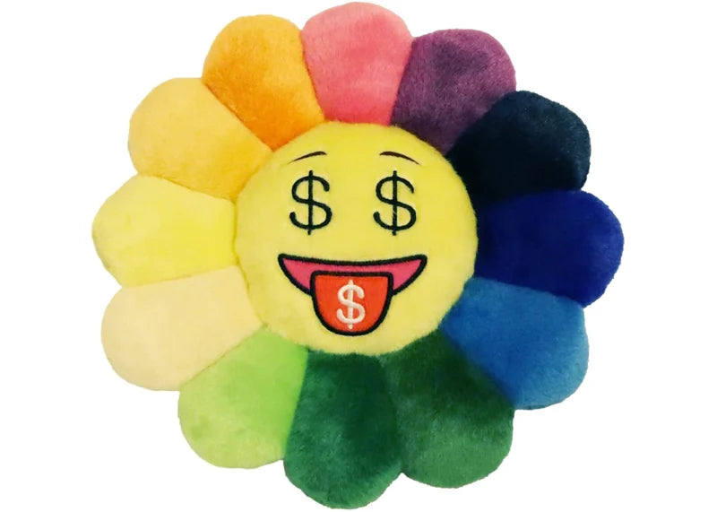 Takashi Murakami Flower Emoji Plush 2 30CM Rainbow/Yellow