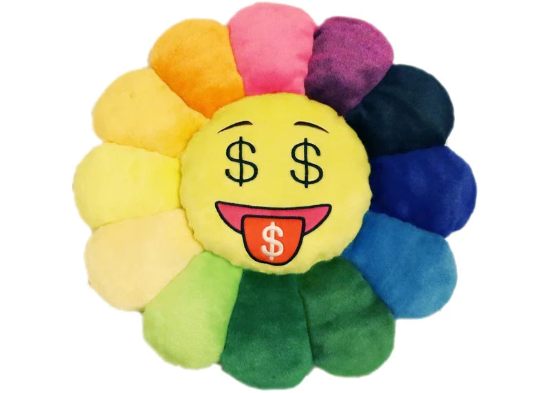Takashi Murakami Flower Emoji Plush 2 60CM Rainbow/Yellow