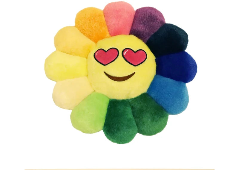 Takashi Murakami Flower Emoji Plush 3 30CM Rainbow/Yellow