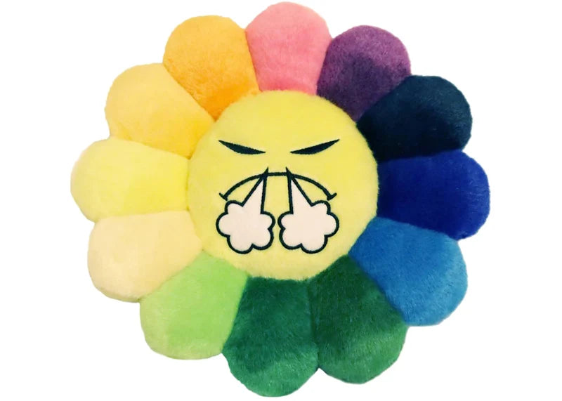 Takashi Murakami Flower Emoji Plush 4 30CM Rainbow/Yellow