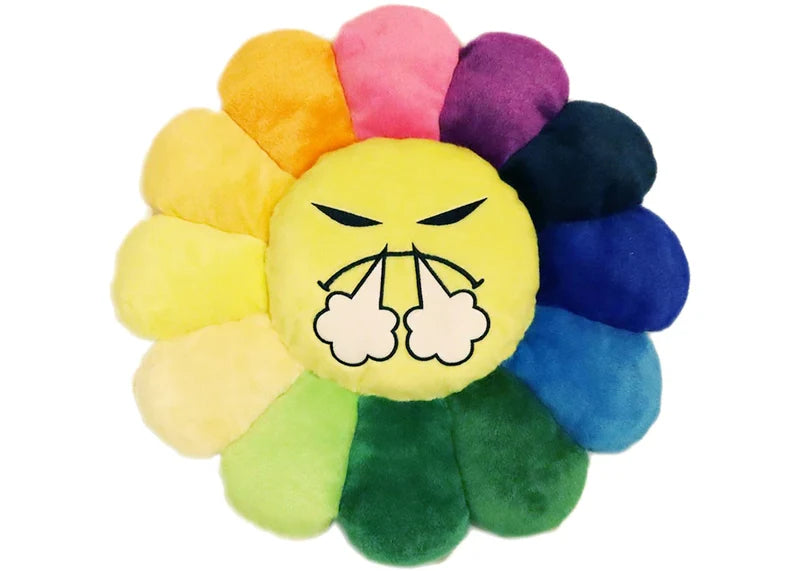 Takashi Murakami Flower Emoji Plush 4 60CM Rainbow/Yellow