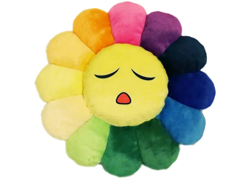 Takashi Murakami Flower Emoji Plush 5 60CM Rainbow/Yellow