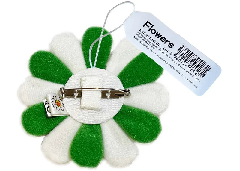 Takashi Murakami Flower Keychain White/Green