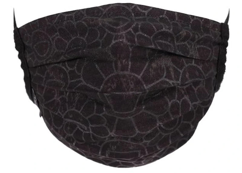 Takashi Murakami Flower Pattern Face Mask Black/Black