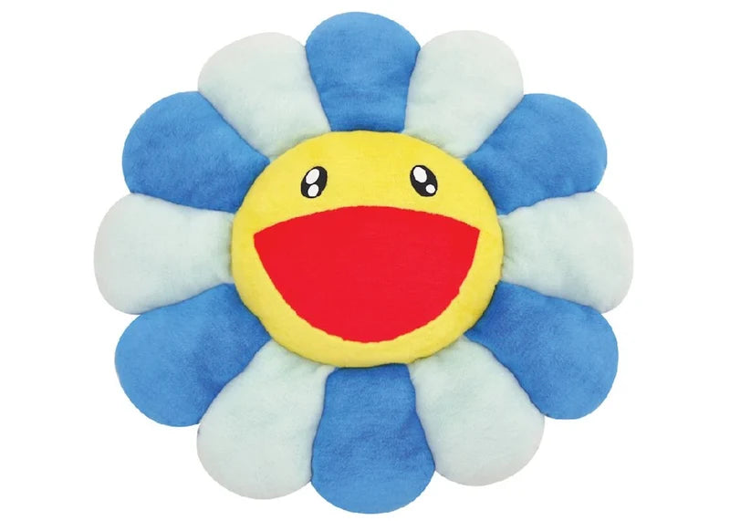 Takashi Murakami Flower Plush 30CM Blue/Light Blue/Yellow