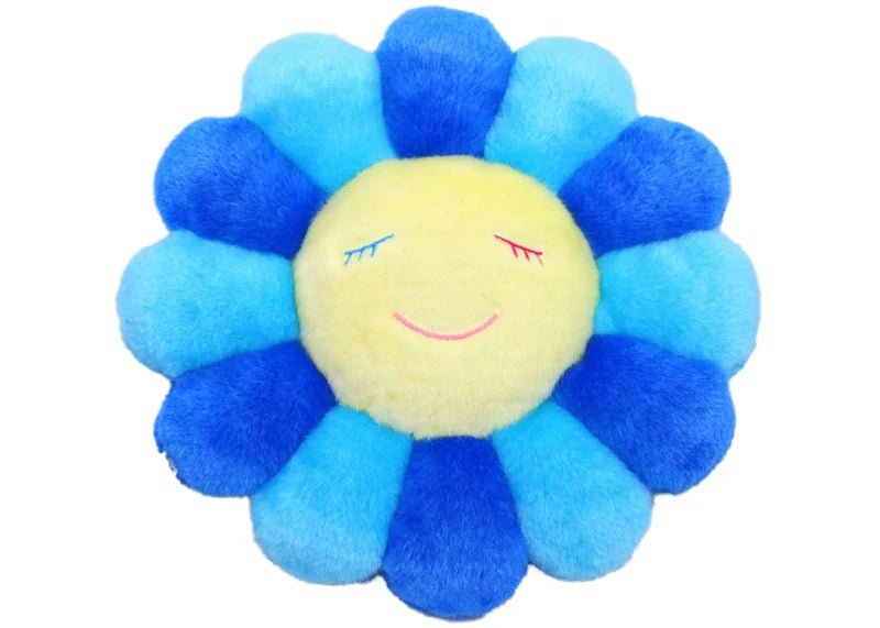 Takashi Murakami Flower Plush 30CM Blue/Turquoise/Yellow