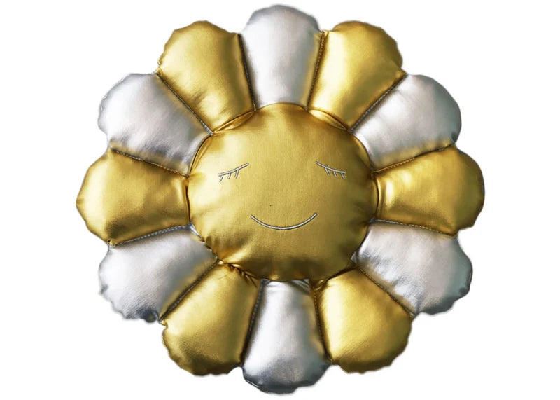Takashi Murakami Flower Plush 30cm Silver/Gold