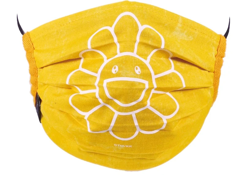 Takashi Murakami Kaikai Kiki Flower Face Mask Bright Yellow/White